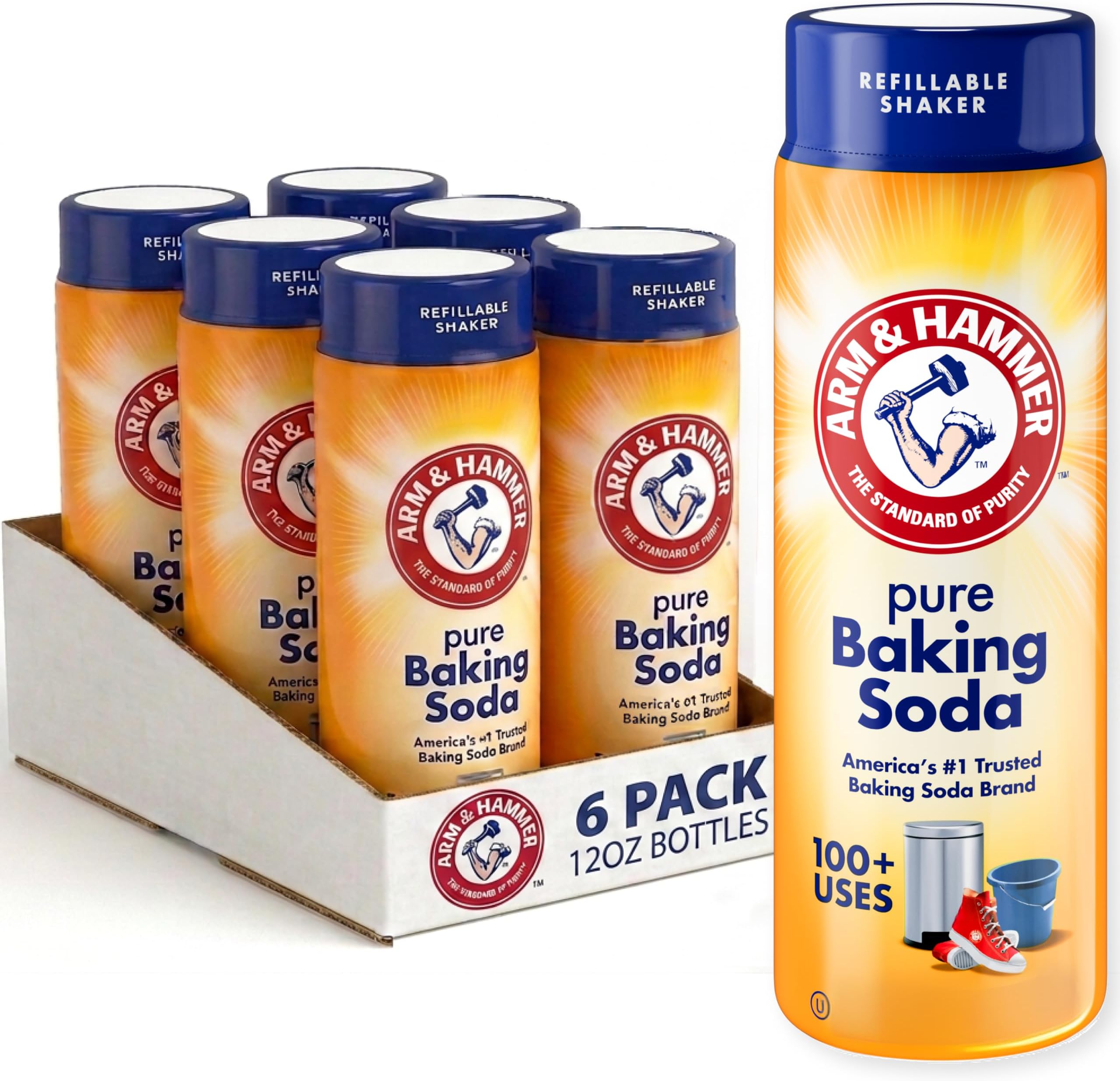 Pure Baking Soda Shaker - 12 Oz - (Pack of 6)