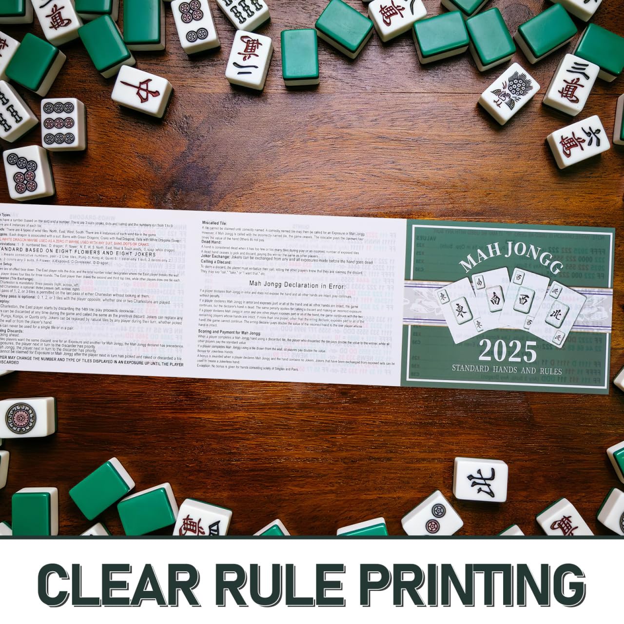 SUPVOX Lot de 8 cartes de score de mahjong : cartes de score pliables étanches pour jeux de règles de mahjong - Vert