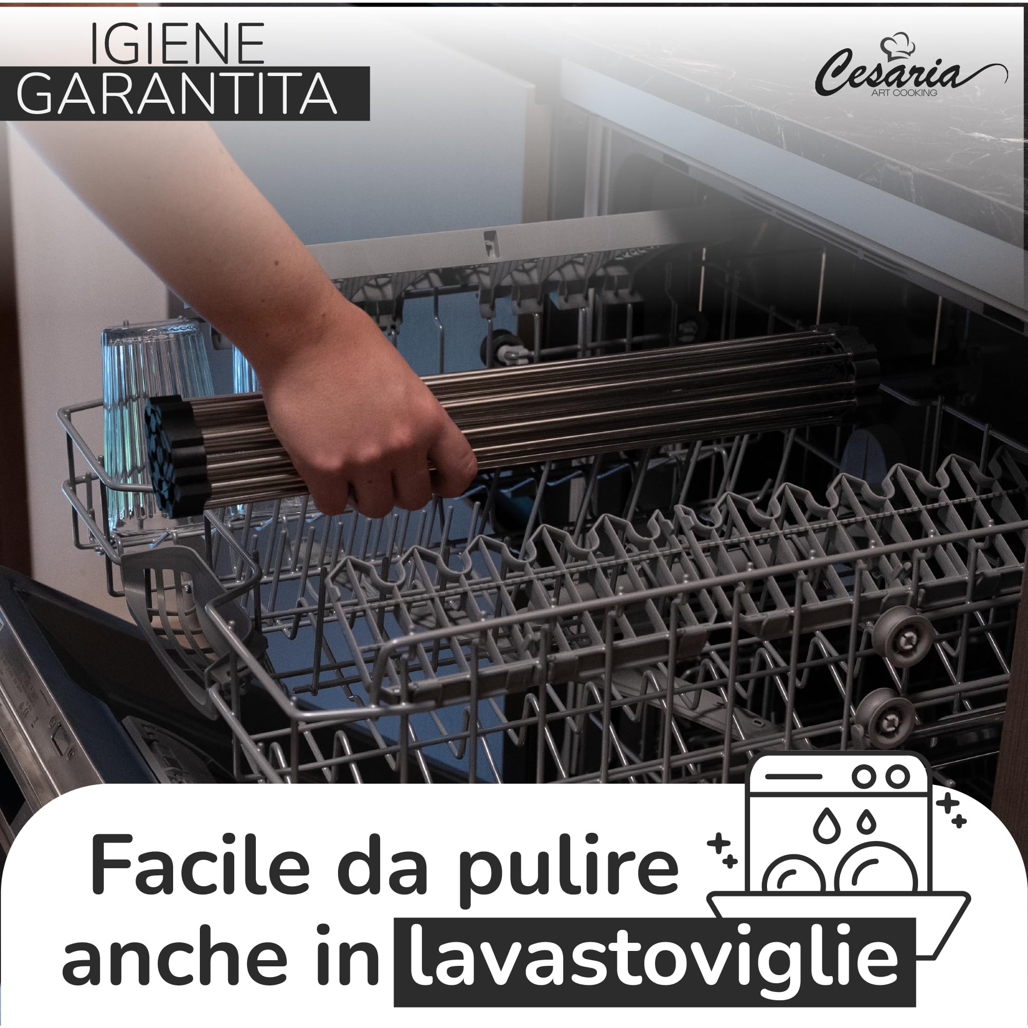 Scolapiatti Pieghevole Per Lavello - In Acciaio E Silicone, 43x30.5cm, Grigio, Salvaspazio, Per Posate E Verdura - Foto 8