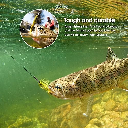 Miniatura 7 de Líderes de pesca de acero inoxidable, línea líder de pesca con giratorios y clips para agua salada y agua dulce, 31 libras por pieza, 6 pulgadas, 7