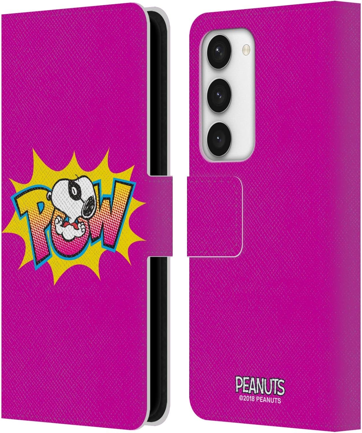 Head Case Designs Officially Licensed Peanuts Superhero The Many Faces of Snoopy Leather Wallet Case Compatible with Samsung Galaxy S23 5G