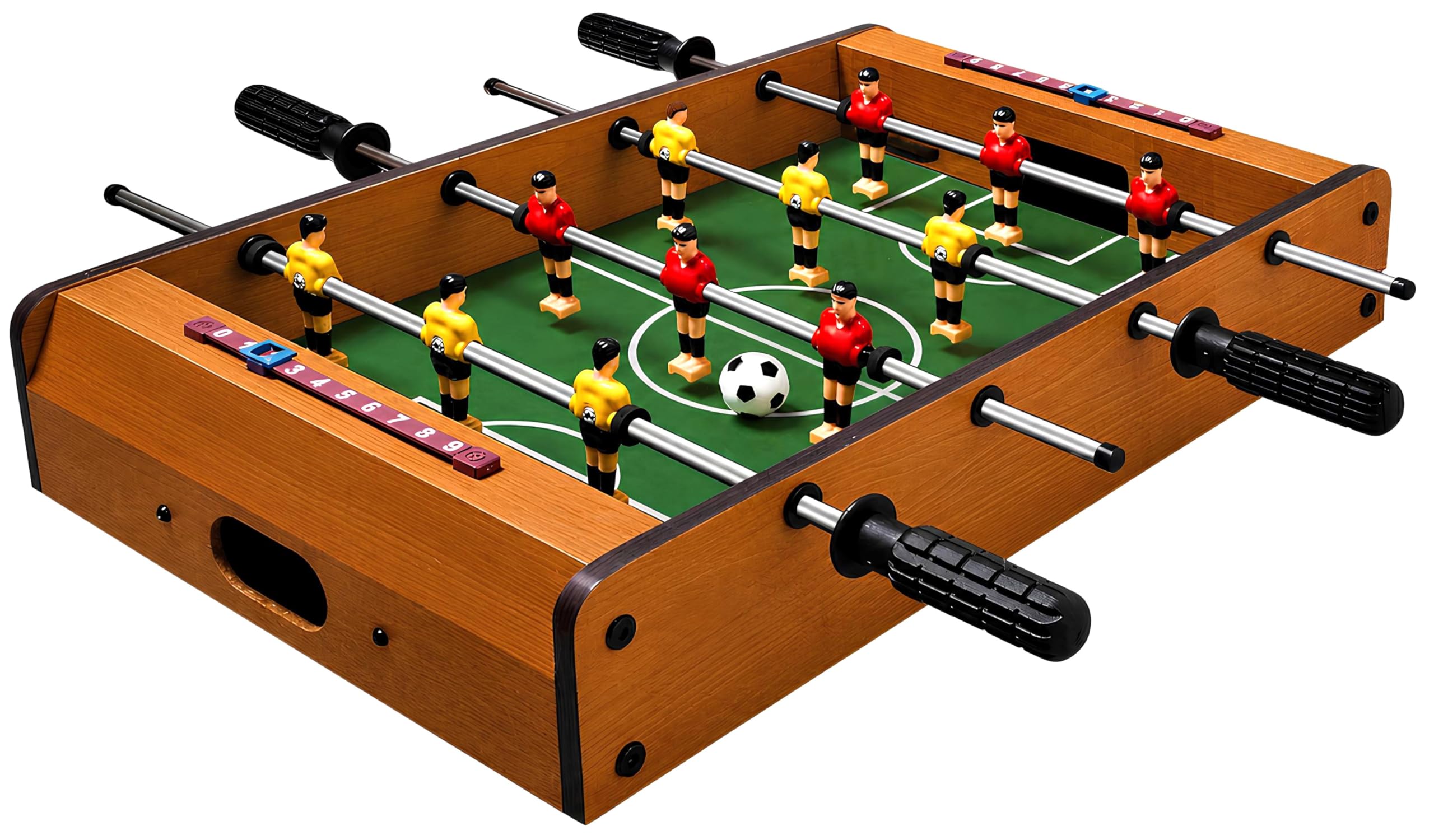 Calcetto Biliardino Calciobalilla in Legno da Tavolo cm 48,5x30x5 Calcio Balilla da Tavolo in Legno con Segnapunti Gioco Calcetto Biliardino Calcio Balilla per Bambini e Adulti Calcetti Gioco in Legna
