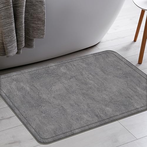 Miniatura 2 de LYNN PICK 'N PLAY Tapete de baño de espuma viscoelástica, gruesa y suave, absorbente de agua, antideslizante y antifatiga para decoración de suelos