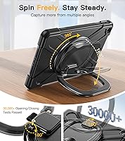 Vista 7 de BRAECN Funda de silicona resistente para 10.2 pulgadas, 9ª, 8ª y 7ª generación, con protector de pantalla integrado, agarre de asa, soporte, correa