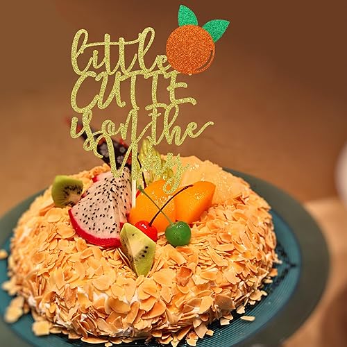 Miniatura 3 de Little Cutie Is On the Way - Decoración para tartas con decoración de pastel naranja para decoración de cítricos para baby shower, suministros de