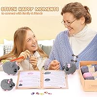 Vista 3 de Kit de ganchillo para principiantes, kit de ganchillo para principiantes para adultos con tutoriales en video paso a paso, kits de animales