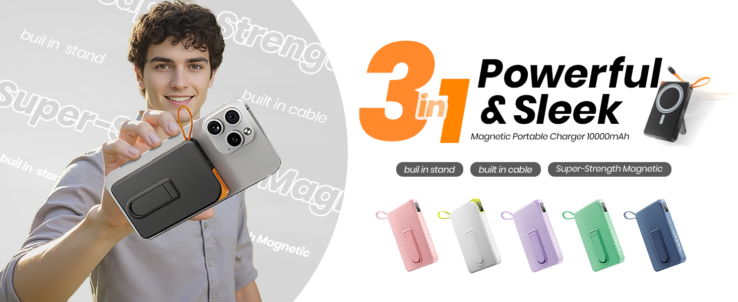 Amazon.com: for Magsafe Power Bank, Magnetic Portable Charger with