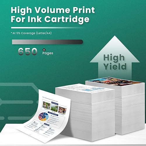 Miniatura 3 de GREENBOX Cartucho de tinta remanufacturado 63 63XL para impresora HP Envy 4520 4516 Officejet 4650 3830 3831 4655 Deskjet 1112 3632 2130 2132 (1