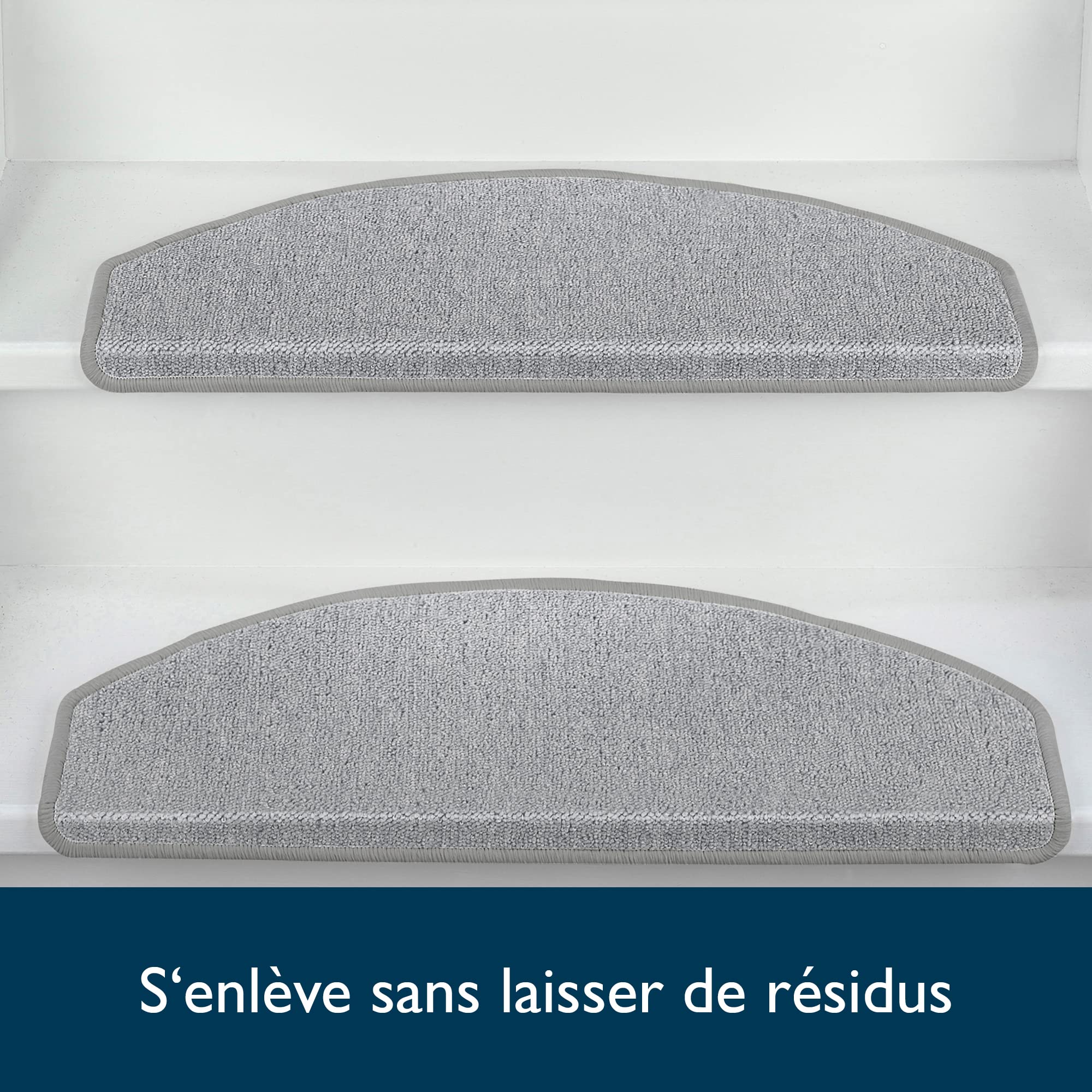Set De 15 Marchettes D'Escalier 55x15 Cm ProStair Beautissu - Tapis Antidérapant Marron Pour Petites Marches