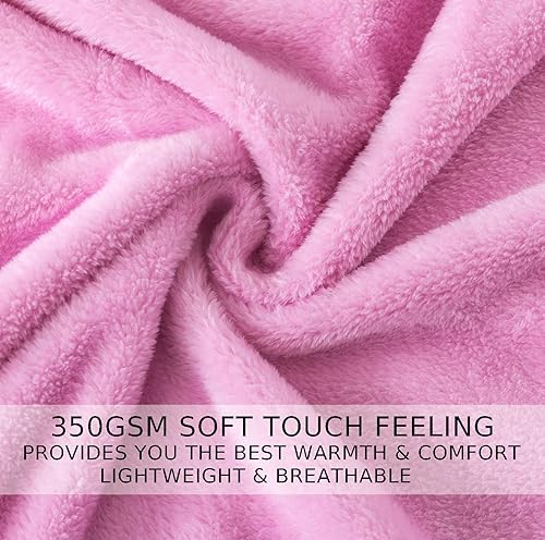 Vista 4 de Hozy - Cobija de forro polar para cama de 330GSM, suave, tela cepillada, muy cálida, para el sofá Gris ceniza