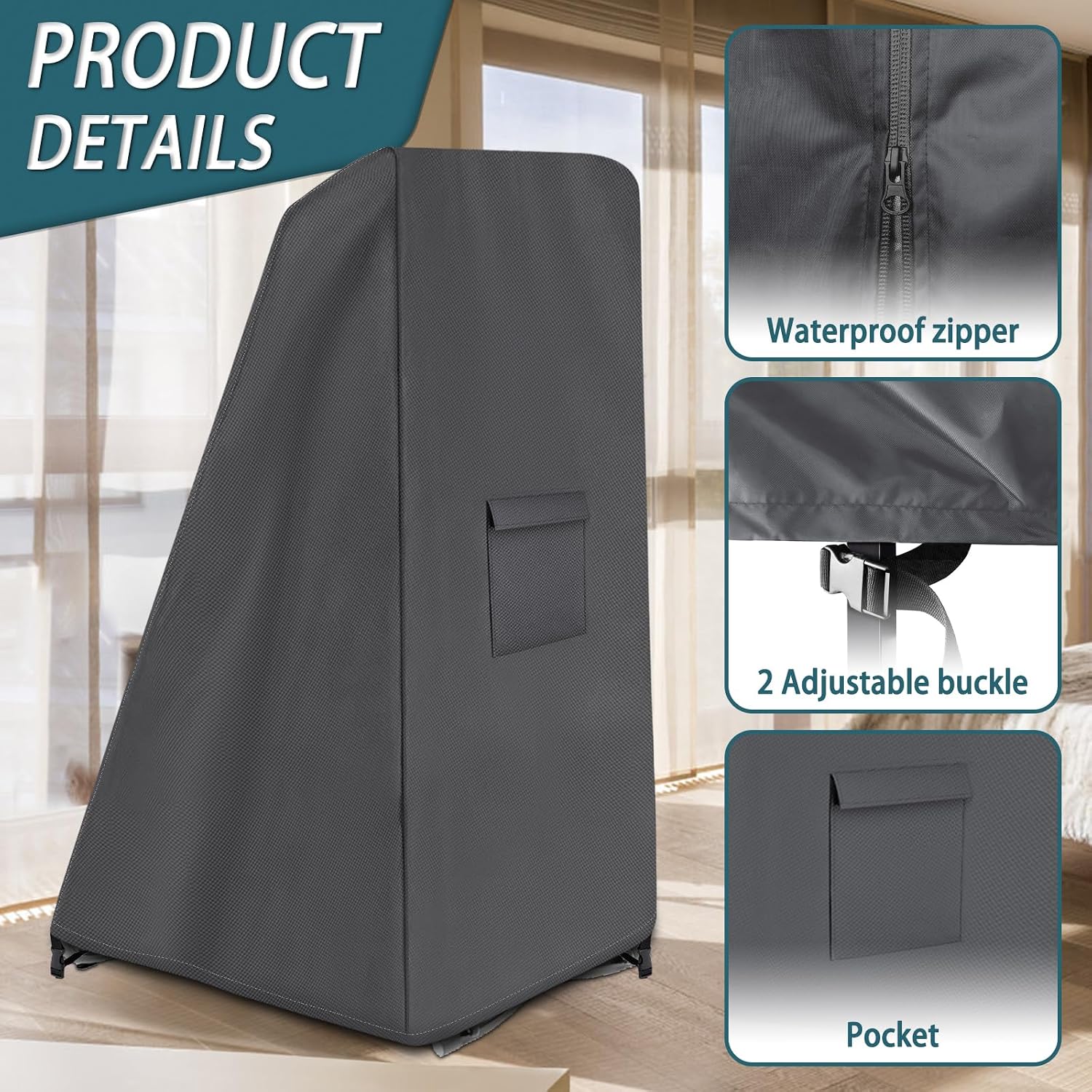 Inversion Table Cover - Dustproof and Waterproof Inversion Equipment Protection Covers (47" L X 28.3" W X 63" H) - Keep Your Inversion Table Safe from Dirt and Scratches