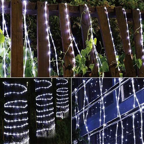 Miniatura 6 de Cuerda de luces LED de 150 pies para exteriores, 1080 luces LED conectables y flexibles con 8 modos, cuerda LED impermeable para jardín, patio,