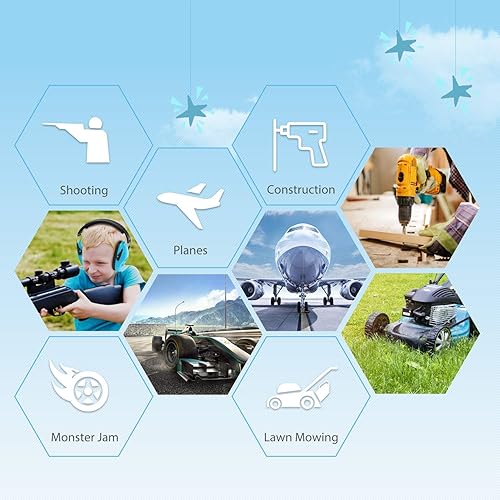 Vista 88 de Orejeras de seguridad con reducción de ruido de 31 dB con diadema ajustable para adultos y niños, protección auditiva, para autismo sensorial, negro