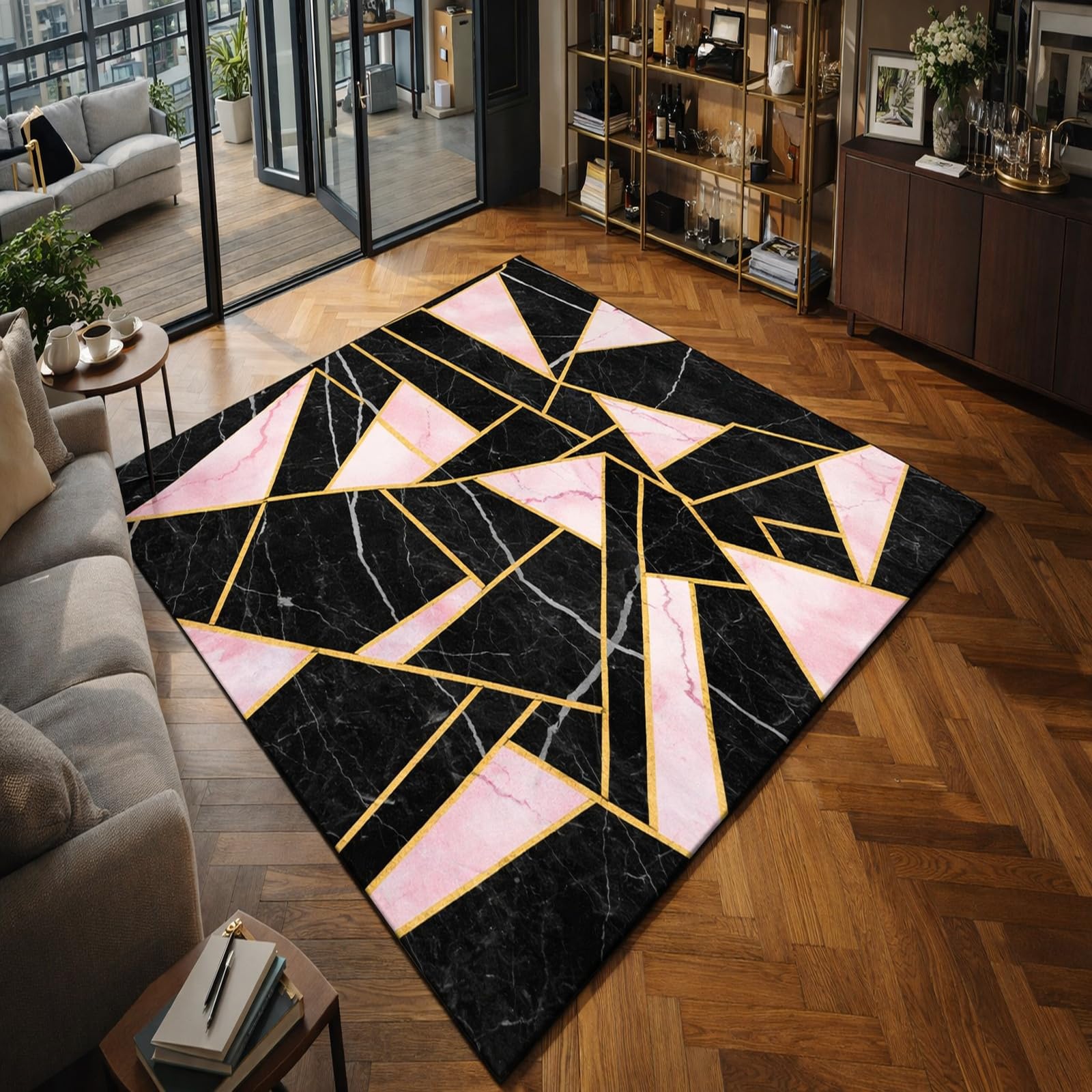 Alfombra antideslizante Rururug de 140x160 cm para evitar caídas en baños y entradas
