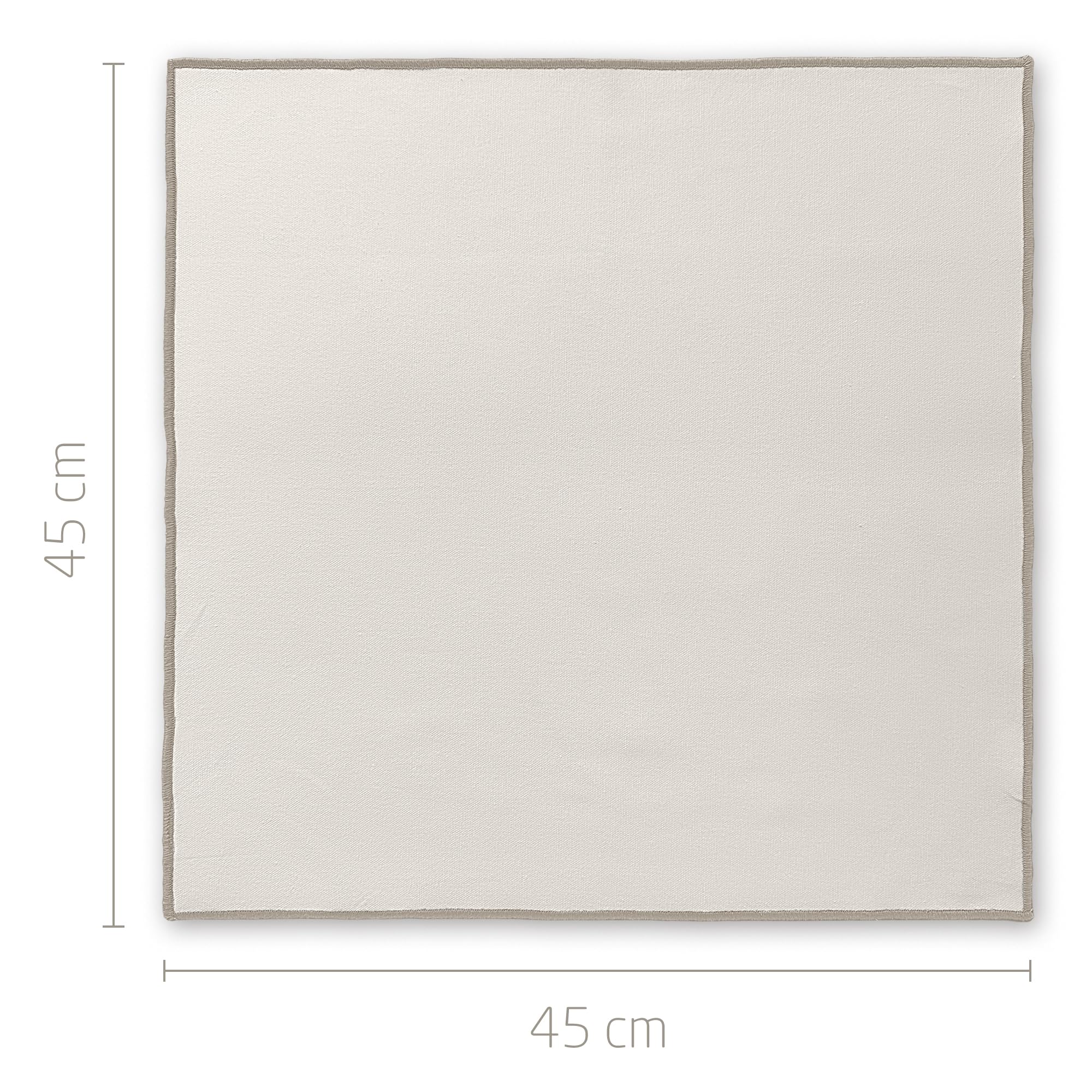 Serviettes De Table Cotton 6 Serviettes De Table Coton Bio MIQIO | 45x45cm | Certifié GOTS, Ökotex | Coutures Décoratives | Naturel Coton Certifié GOTS