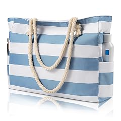 Pleneal Beach Bags For Women - Large Beach Bags with Zipper Waterproof Sandproof Swim Pool Beach Bag