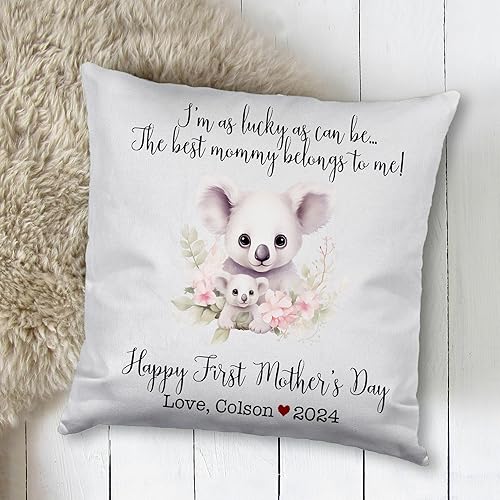 Miniatura 2 de Koala Love Mother's Day, First Mother's Day Custom Pillowcase, Personalized Mother's Day Pillowcase, Gift for Mom, Home Decor