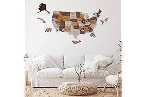Jabihome 3D Wooden USA Map Wall Decor - Elevate Your Space with Travel Memories