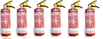 ABC Type Fire Extinguisher 2kg Use for Home/Kitchen/Office/Factory/Institute/Shop etc. Quality and Eco Price Fire Extinguisher DITECT fire (Set of 6PCS)