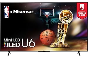 Hisense 65U6N 65-Inch Class U6 Series Mini-LED ULED 4K UHD Google Smart TV
