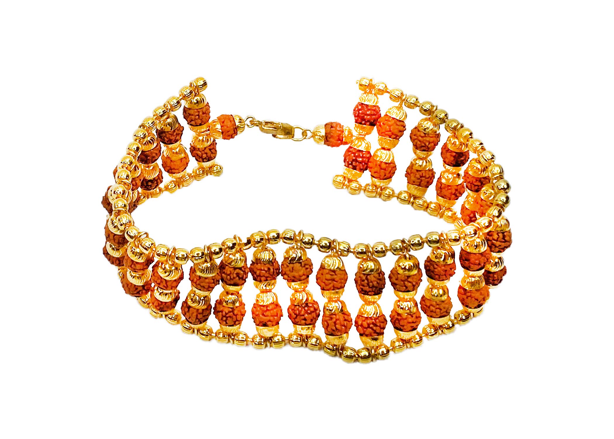MAHANT JI Natural And Cerified Double Line Rudraksha Bracelet In Gold Plated Cap Double Layer Chain Border With Lab Certificate, Gangajal And Chandan From Kashi (B08PZ3SJQV) Amazon Price History, Amazon Price Tracker