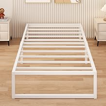 Yicensen Metal Bed 90 x 200 cm Single Bed with Steel Slat Support