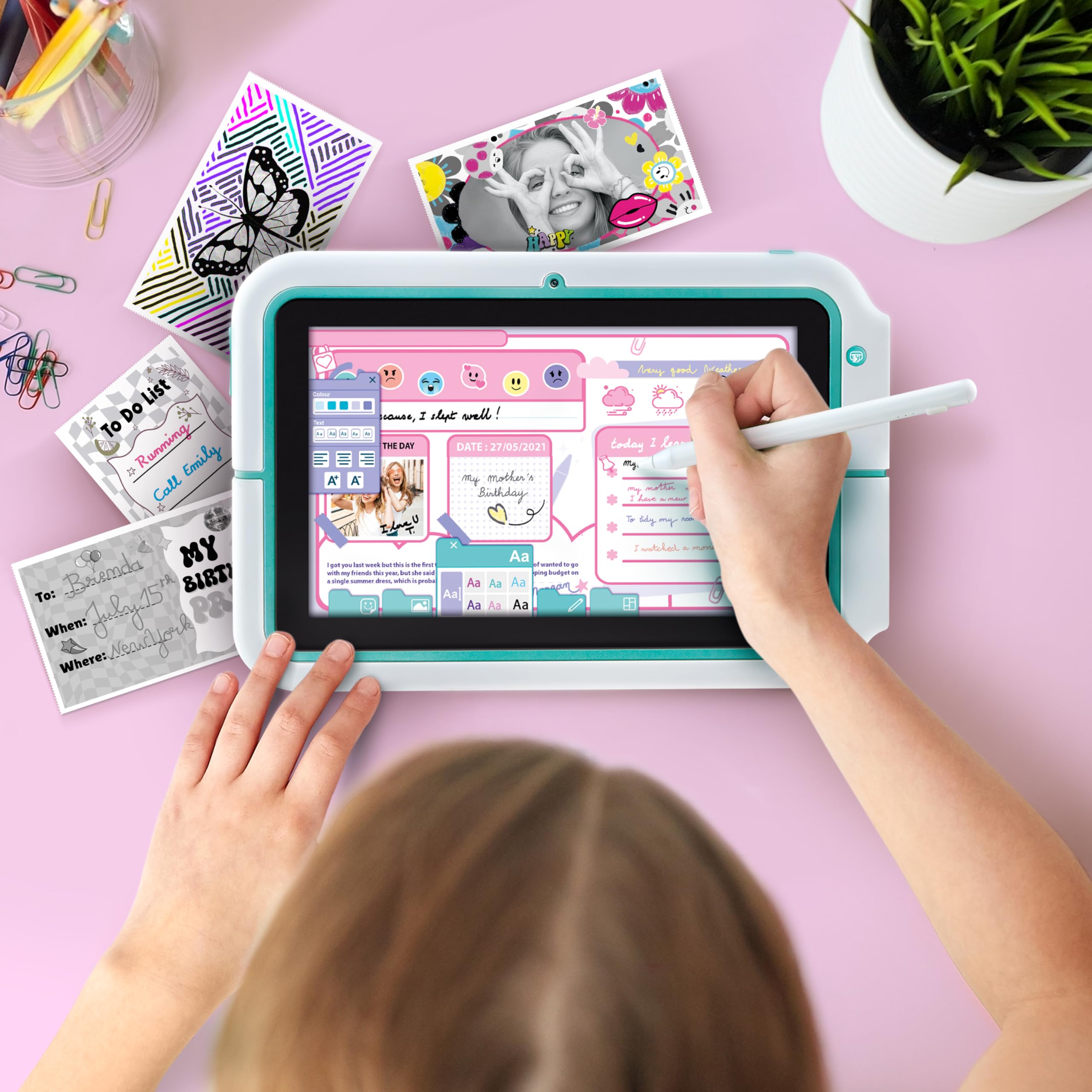 Canal Toys - Pad Creator - Il Tablet Creativo con Stampa Istantanea - Regalo Bambina 8 Anni - 6 Funzionalità - Fotocamera, Video, Diario Segreto - Giocattolo Elettronico Creativo per Bambini - CLK 023