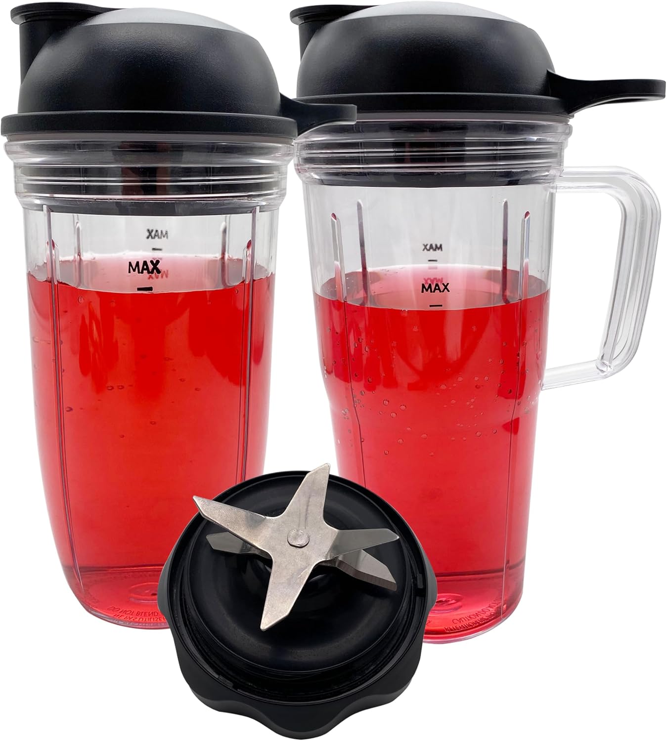 Replacement Blender Combo Easy Twist Extractor Blade with 24oz cup with to go lid,Compatible with NutriBullet Blender Combo NBF10500/ NBF70500/ZNBF30400Z/ZNBF30500Z/NBF50400(1, 24oz+24oz with handle)
