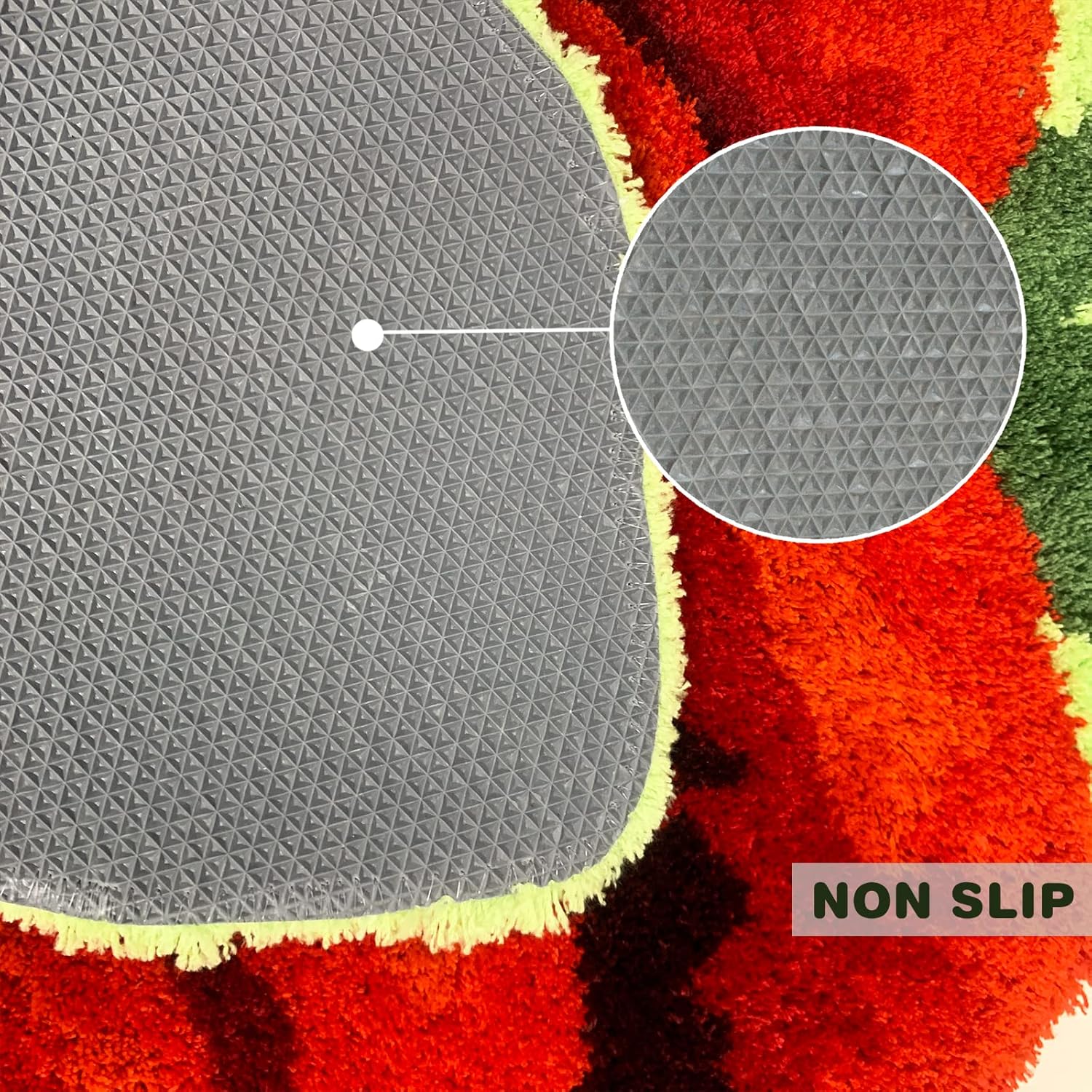 Red Rose Rugs,Red Floral Thick Washable Floor Carpet Rose Shaped Bath Rug Girls Bedroom Decor Rugs for Bathroom Shower/Doormat 29.5''x47.2''