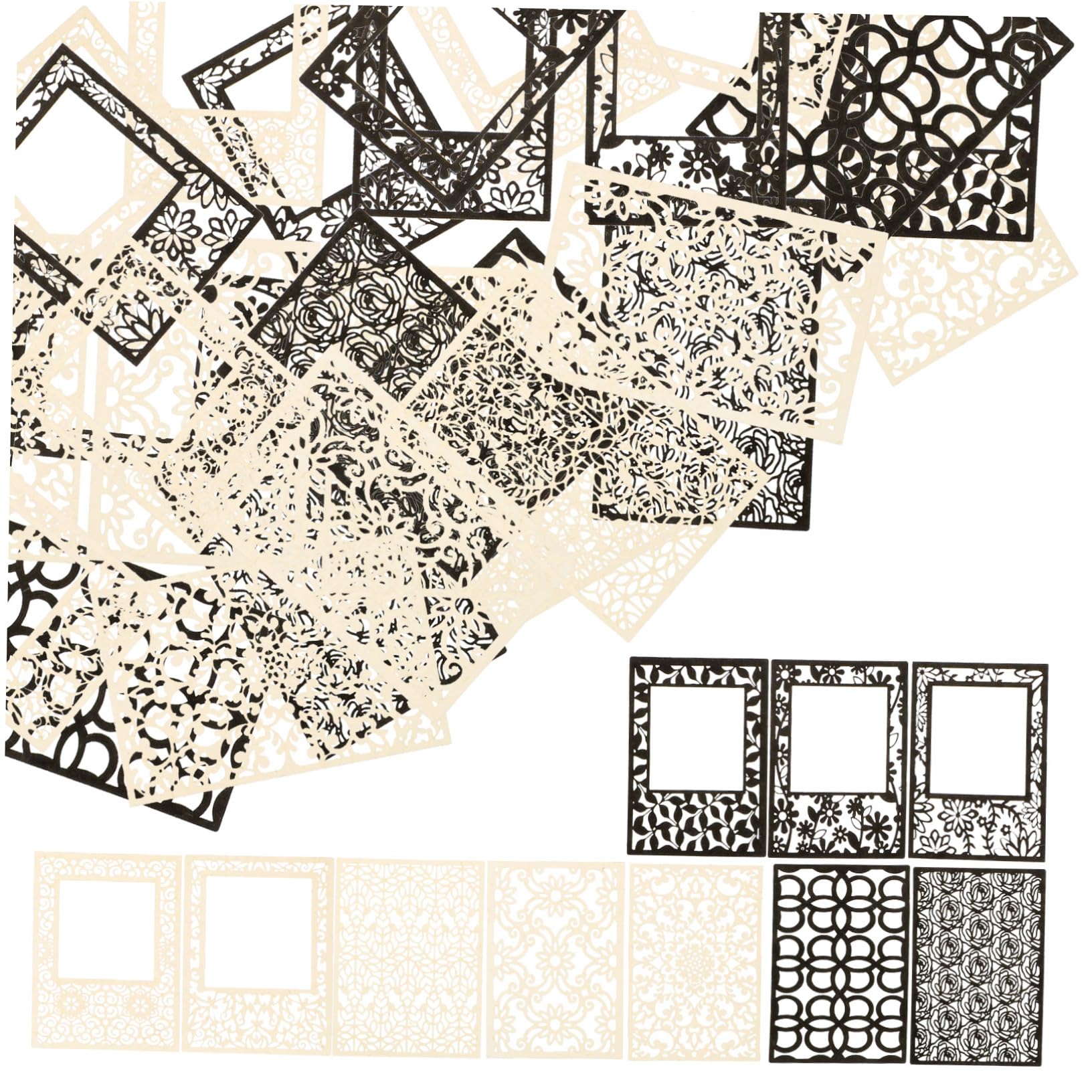 Angoily 5 Series Papel Hueco En Artesanía Texturizado Papel Decoupage Papel De Planificador De Bricolaje Suministros Para Álbum De Recortes Papel 40 Hojas*5