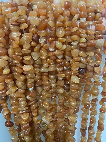 Miniatura 4 de Juego de pulseras de piedras preciosas de aventurina roja natural de 0.315 a 0.315 pulgadas (0.276-0.315 in), diseño de grava curativa, cuentas de