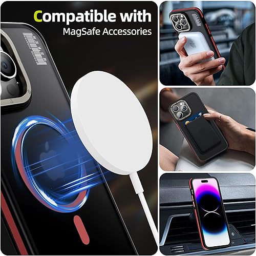 Miniatura 10 de WSKEN Funda magnética de alta calidad para iPhone Pro para MagSafe agradable a la piel bloqueo de color Funda delgada translúcida mate a prueba de