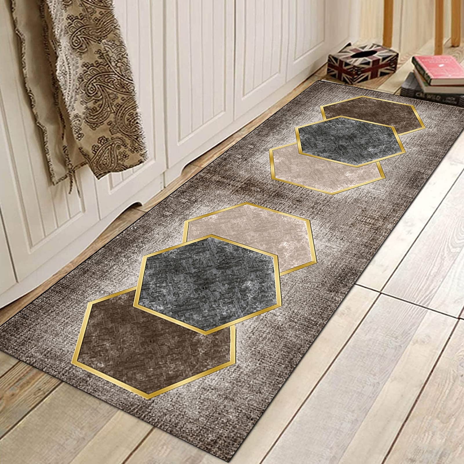 Bardzo długi korytarz Wąskie dywaniki, 60 cm/70 cm/80 cm/100 cm szerokości, dekoracyjne korytarze dywanowe, komercyjne dywan hotelowy hotel hotel dywanik (Size : 60x150cm)
