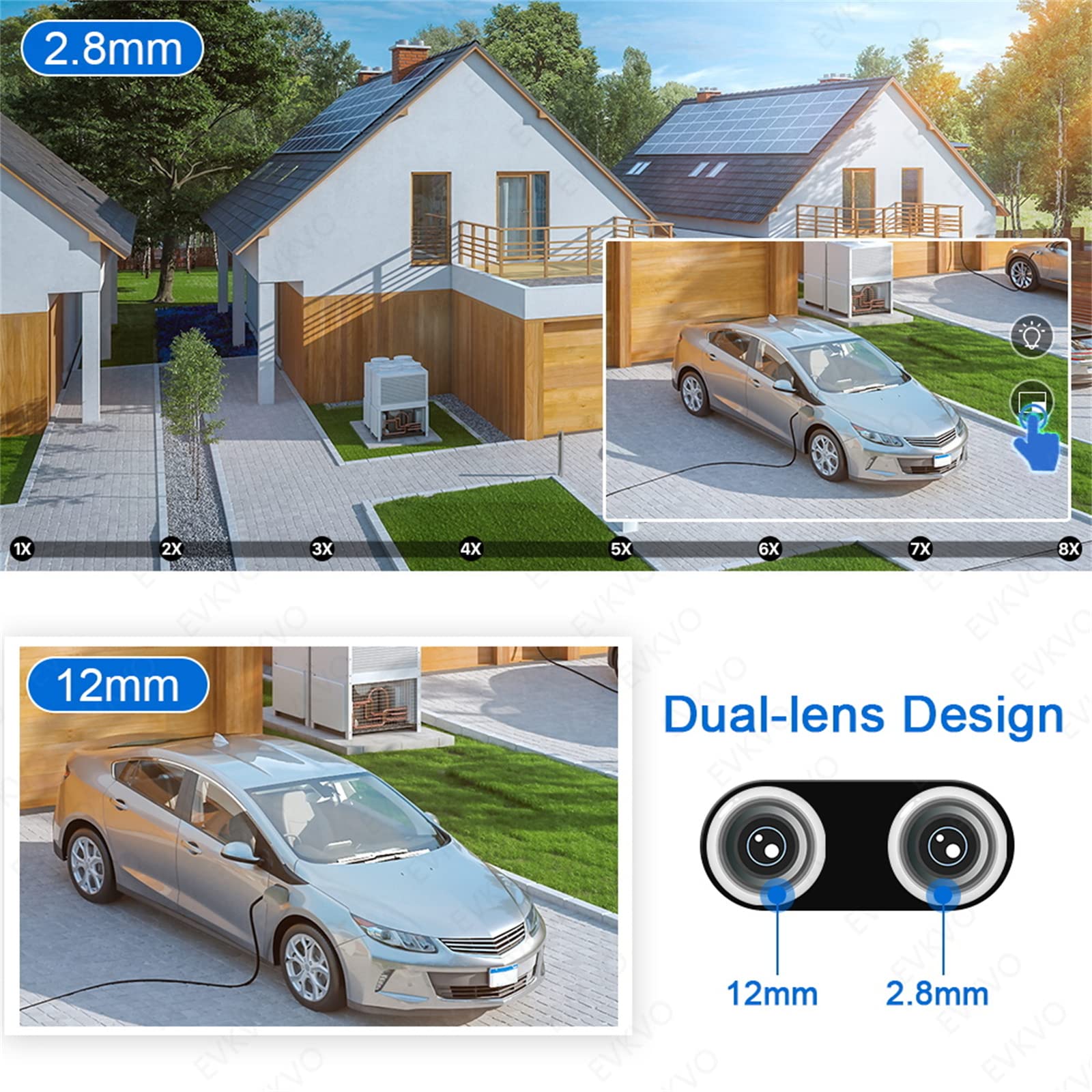 Caméra Ampoule Full HD 4MP Zoom 10X Double Objectif E27 Ampoule Caméra De Surveillance WIFI Suivi Automatique 360 PTZ Caméra IP Couleur Vision Nocturne Sécurité IP CCTV