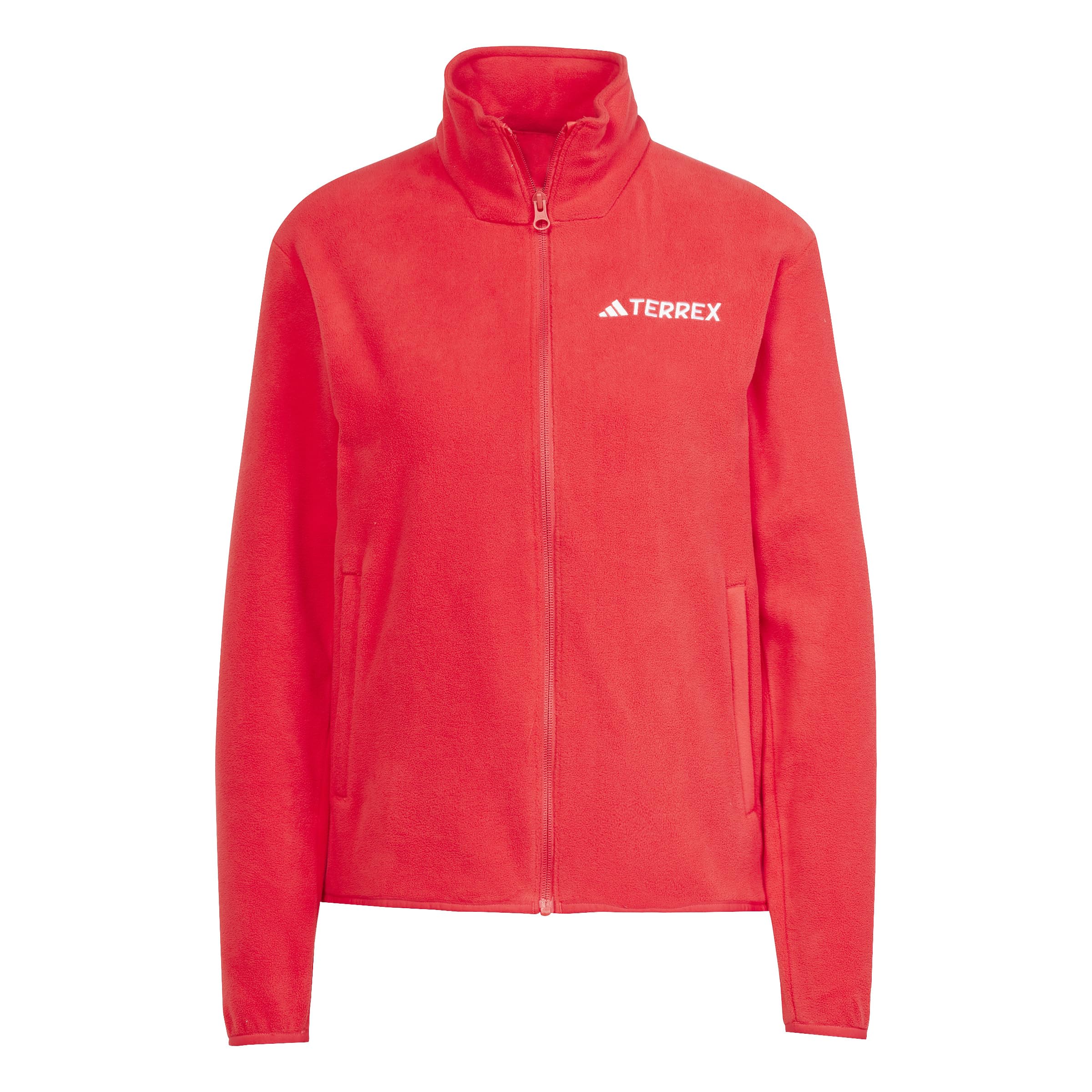adidas Women's Terrex Multi Essentials Full Zip Fleece Jacket, pure ruby, XXL