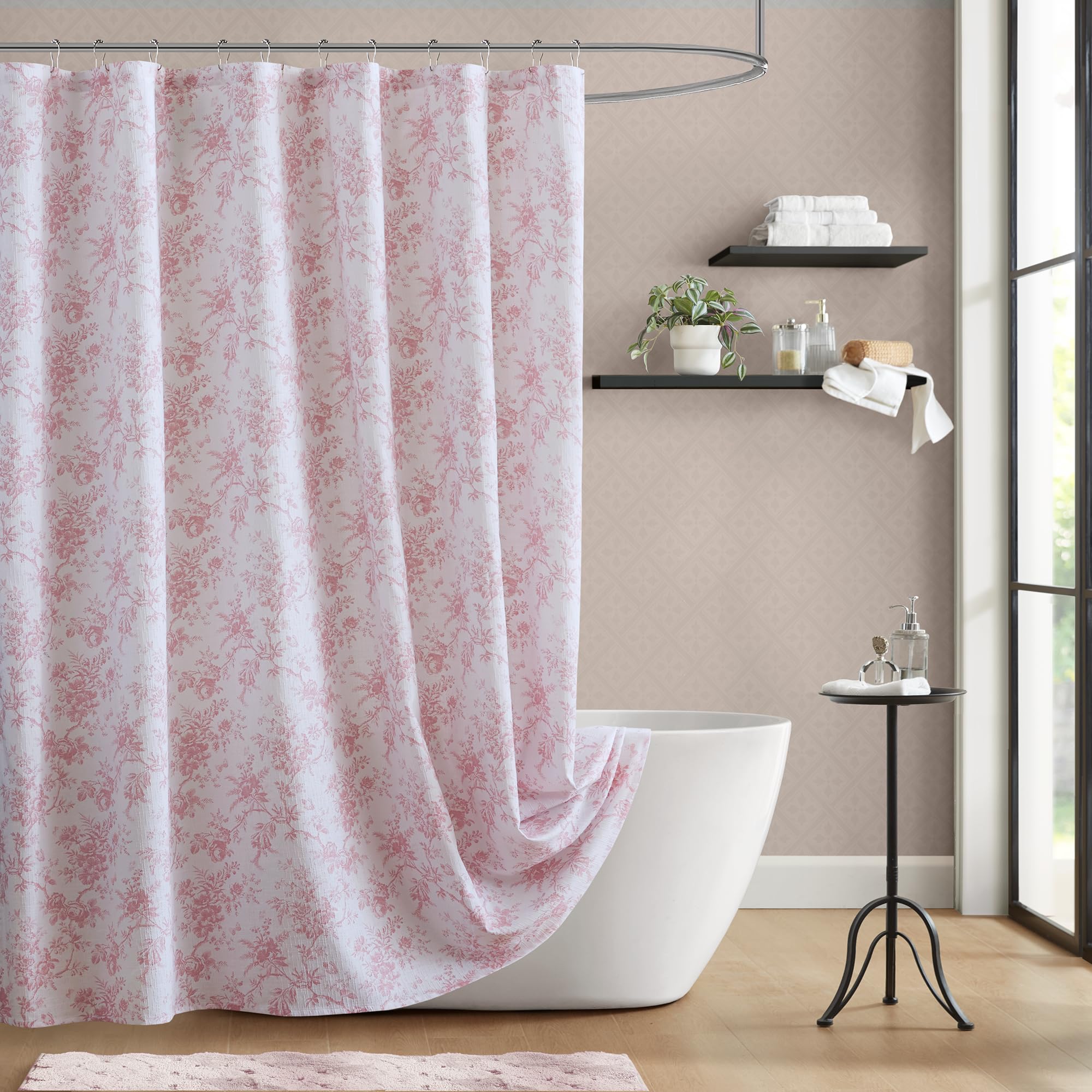 Amazon｜Laura Ashley ウォールド ガーデン シャワーカーテン バス