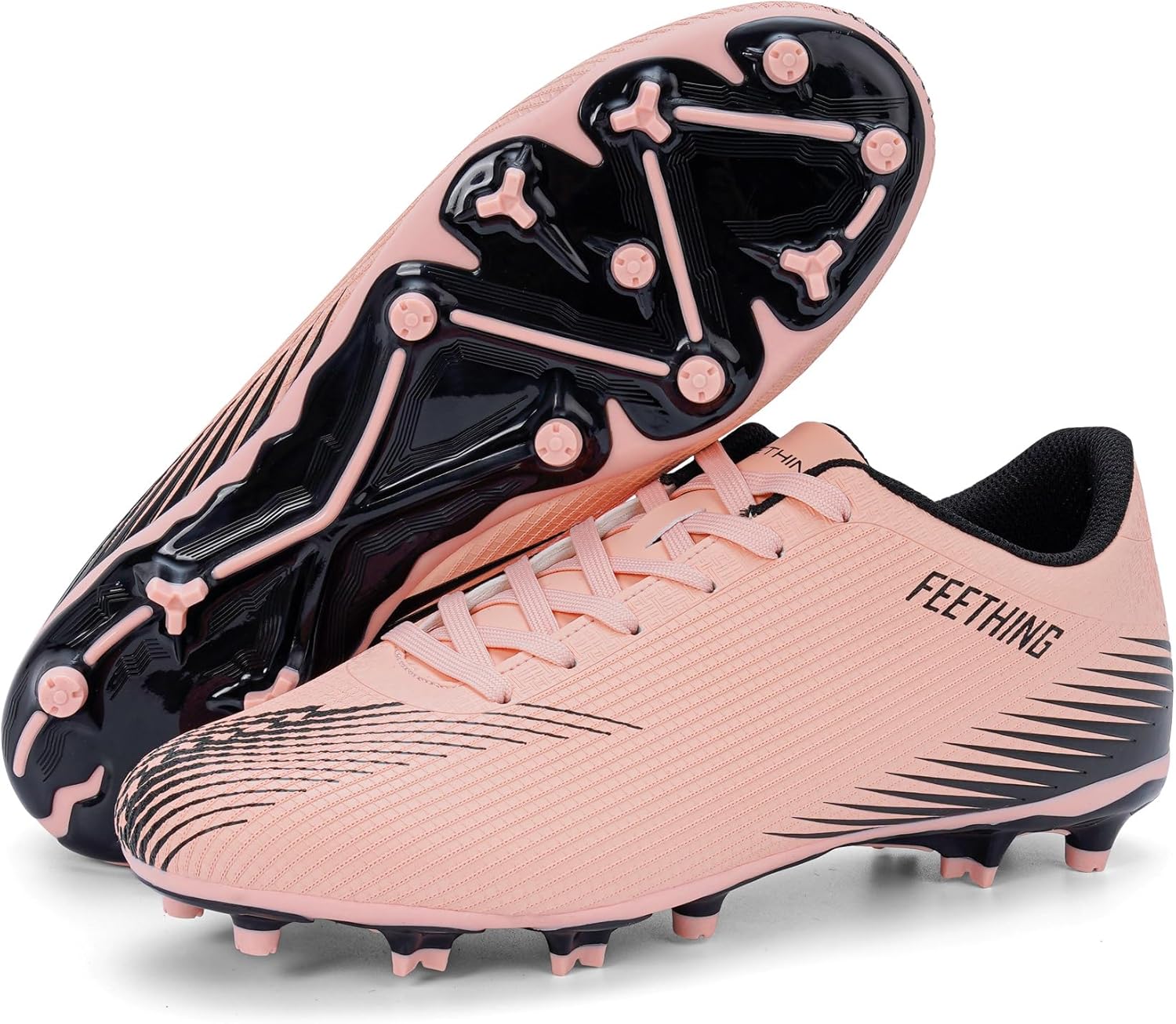 Soccer Cleats for Men Women Firm Ground Adult Unisex Football Cleats with Anti-Slip Studs Lightweight Breathable Mesh Enhanced Traction & Comfort