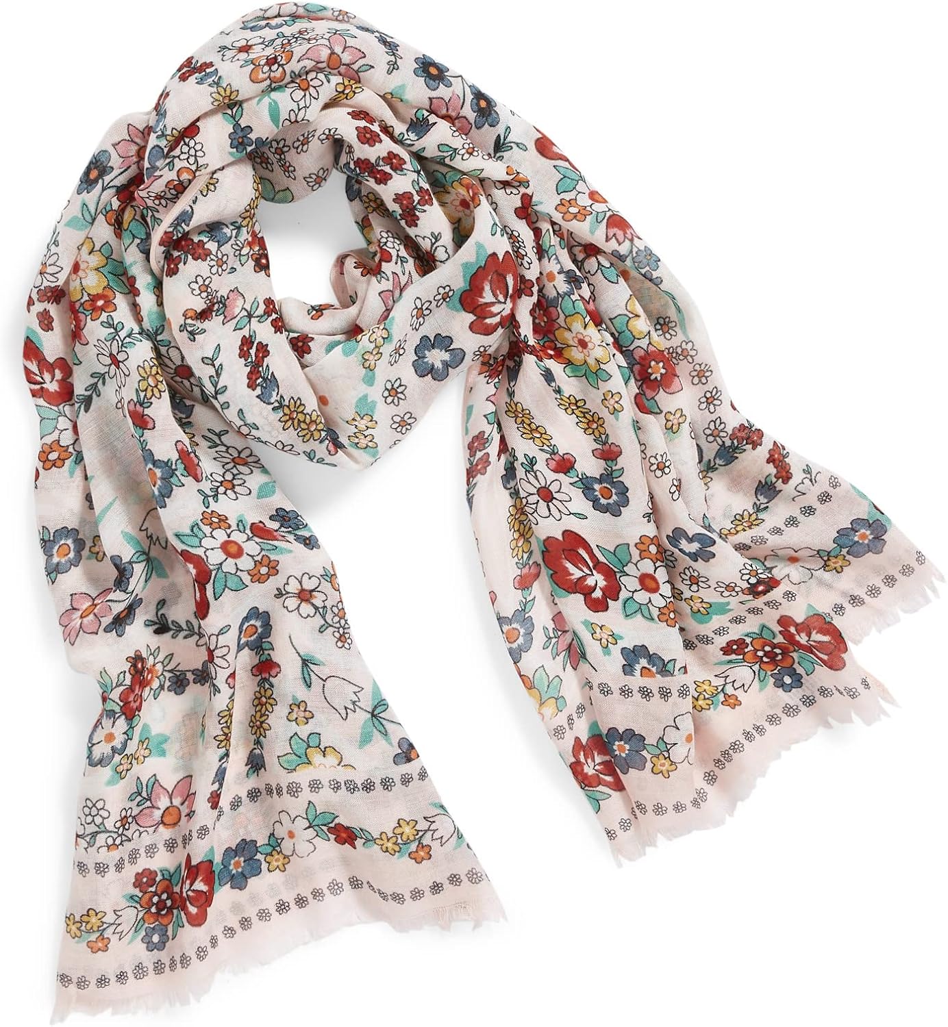 Vera Bradley Women's Lightweight Soft Fringe Scarf, Prairie Paisley, One Size : Clothing, Shoes & Jewelry