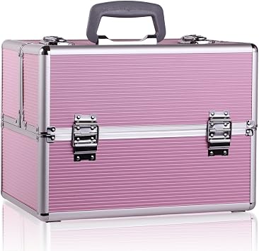 Rowling Maletín maquillaje profesional cofre organizador extraíble para  cosméticos portátil maleta cosmética color rosado AC02PINK : Amazon.es:  Hogar y cocina