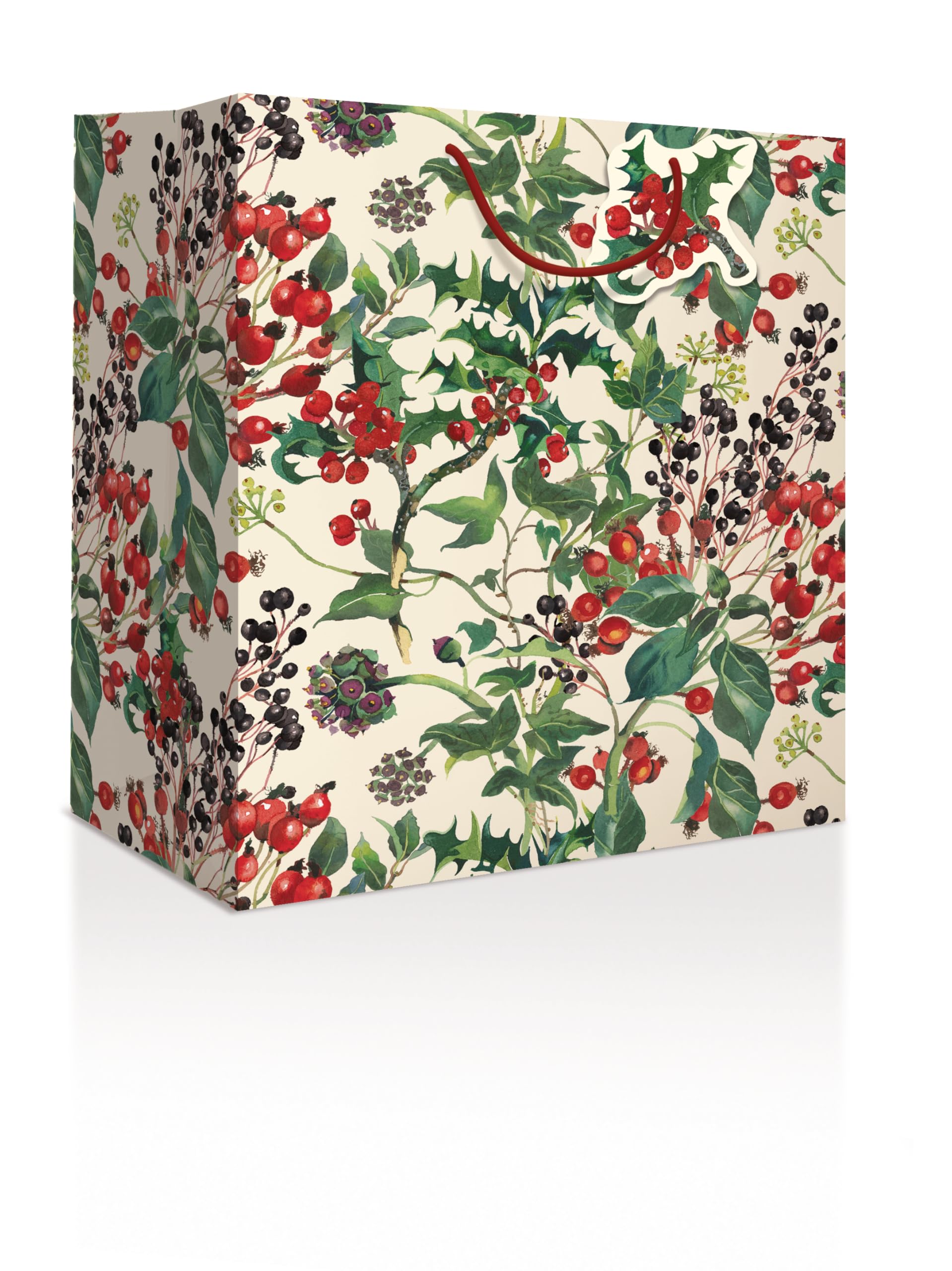 Emma Bridgewater Winter Flowers Large Gift Bag Christmas - Gift Accessory 615603 by Woodmansterne