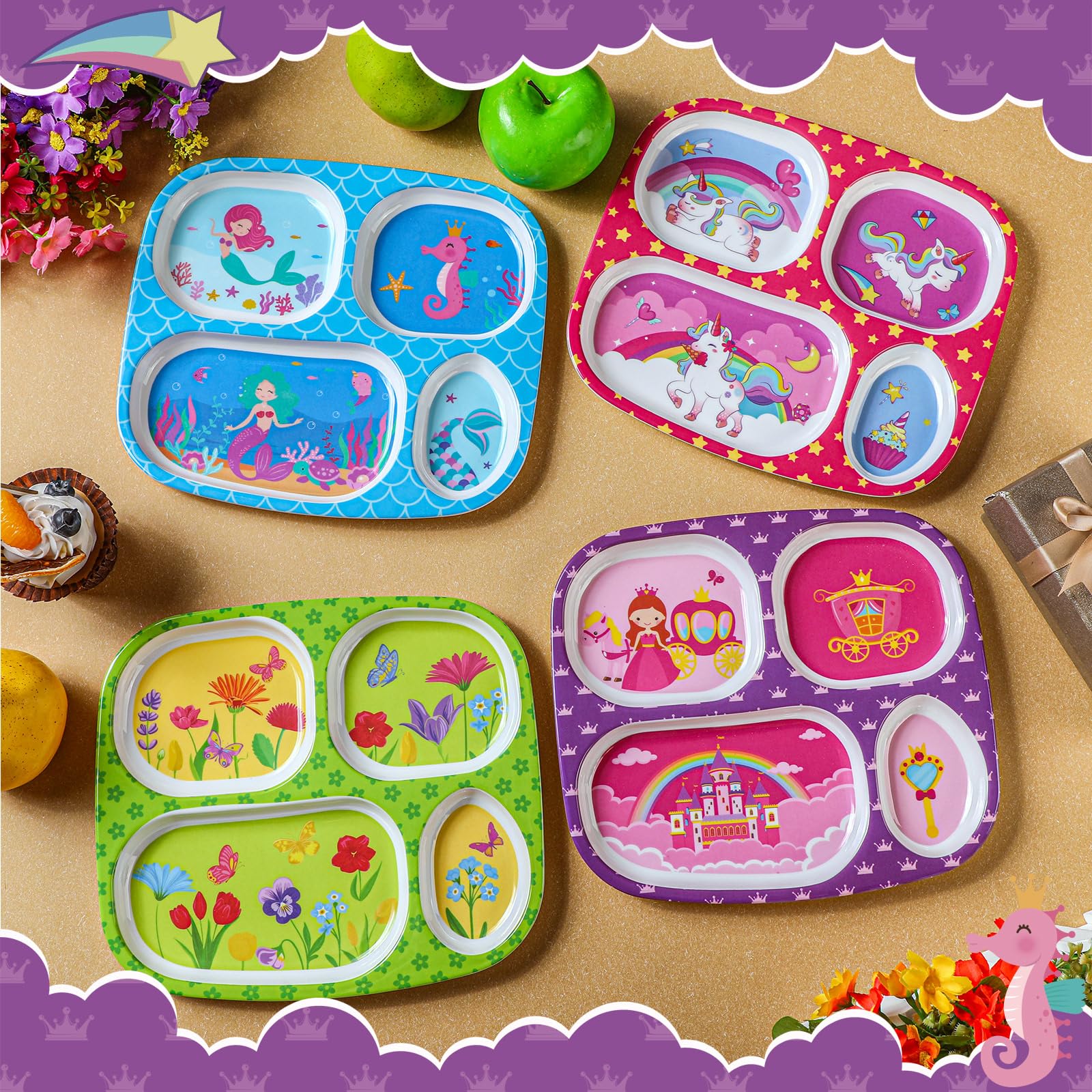 Fun Kid Plates Hoolerry Set Dinner Plate For Kids Boys Girls