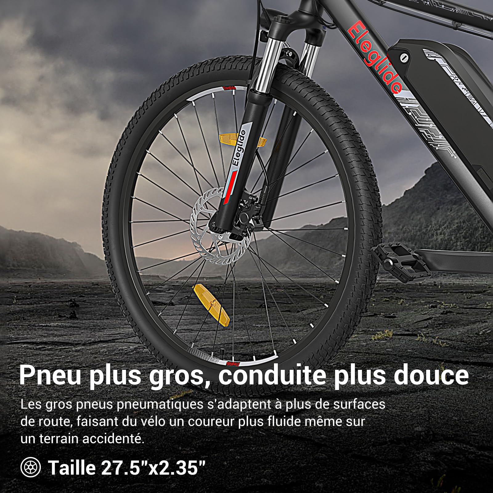 Eleglide Mopride 2 Vélo électrique Homme Femme, Freins à Disque Hydrauliques, Autonomie 150km, VTT électrique 27.5''/29", Vélo Électrique en Montagne pour Adulte, 21 Vitesses(Version 2026)