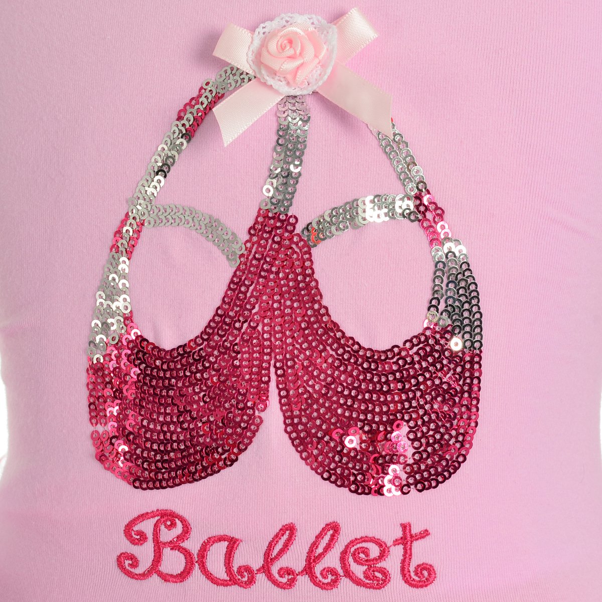 Lito Angels Vestido Tutu Bailarina de Ballet Lentejuelas para Niña, Maillot de Danza Baile con Falda, Talla 2 a 8 años, Manga Corta, Rosa