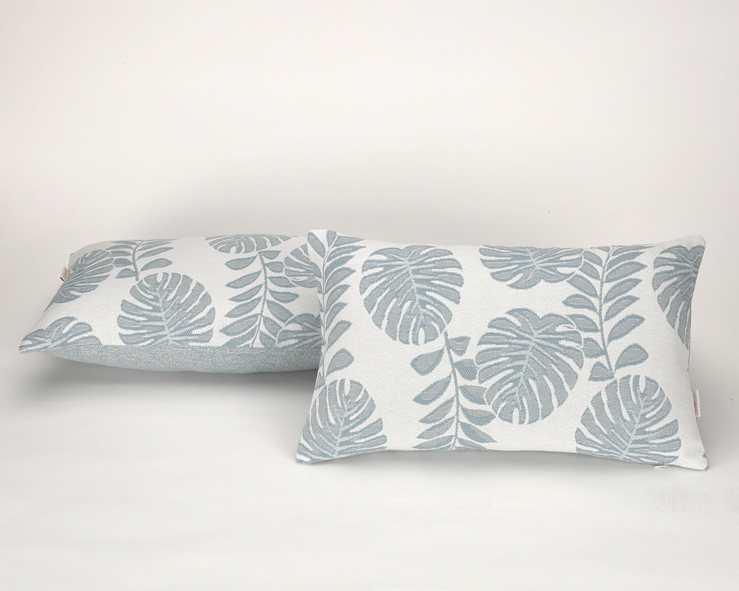 Set de 2 housses de coussin bleu 50 x 30 cm de la collection QUTUN 376682