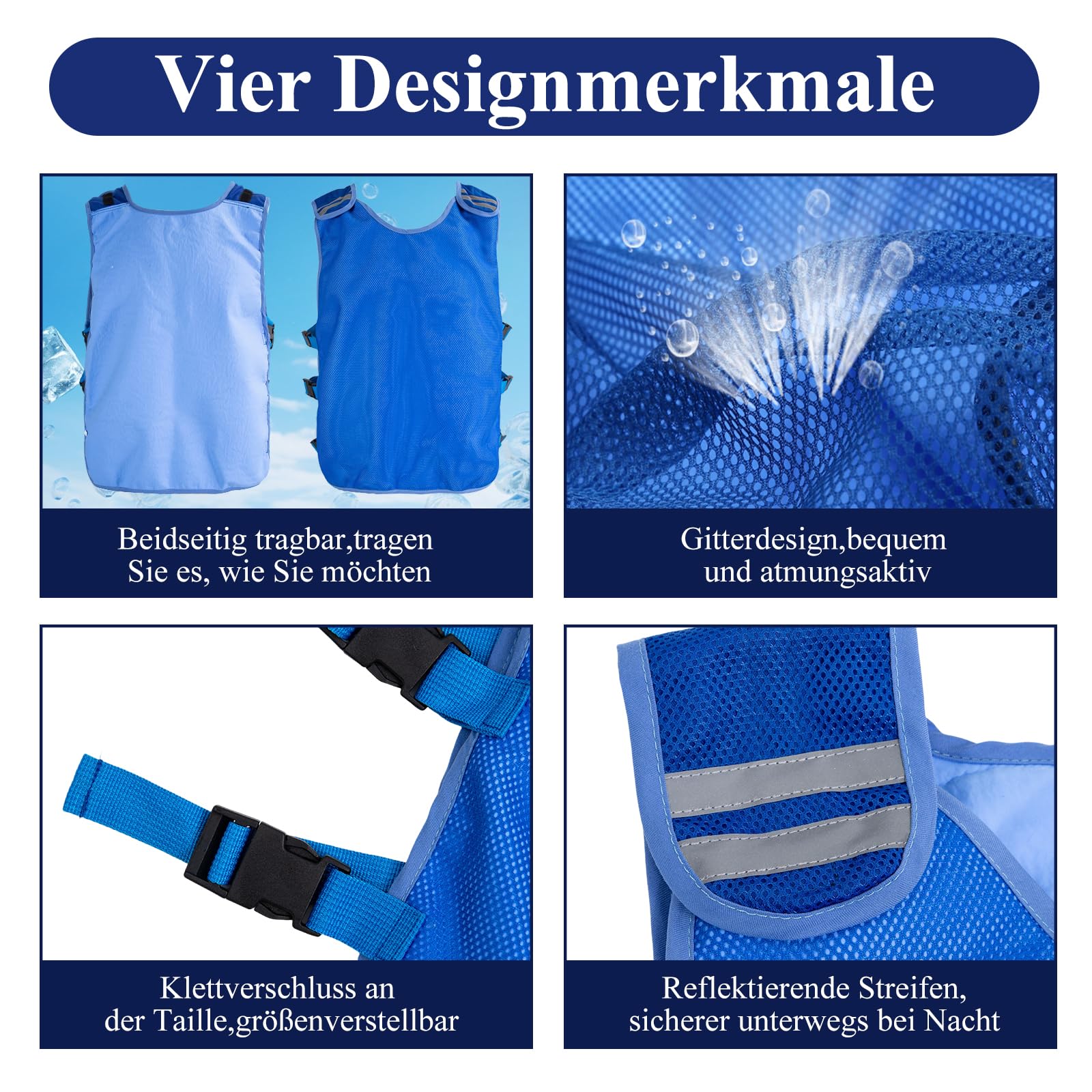 Chaleco Refrigerante,Chaleco Refrigerante Ajustable,Protección Contra el Calor del Verano,Refrigeración por Evaporación,Chaleco de Trabajo para Hombres y Mujeres que Trabajan al Aire Libre