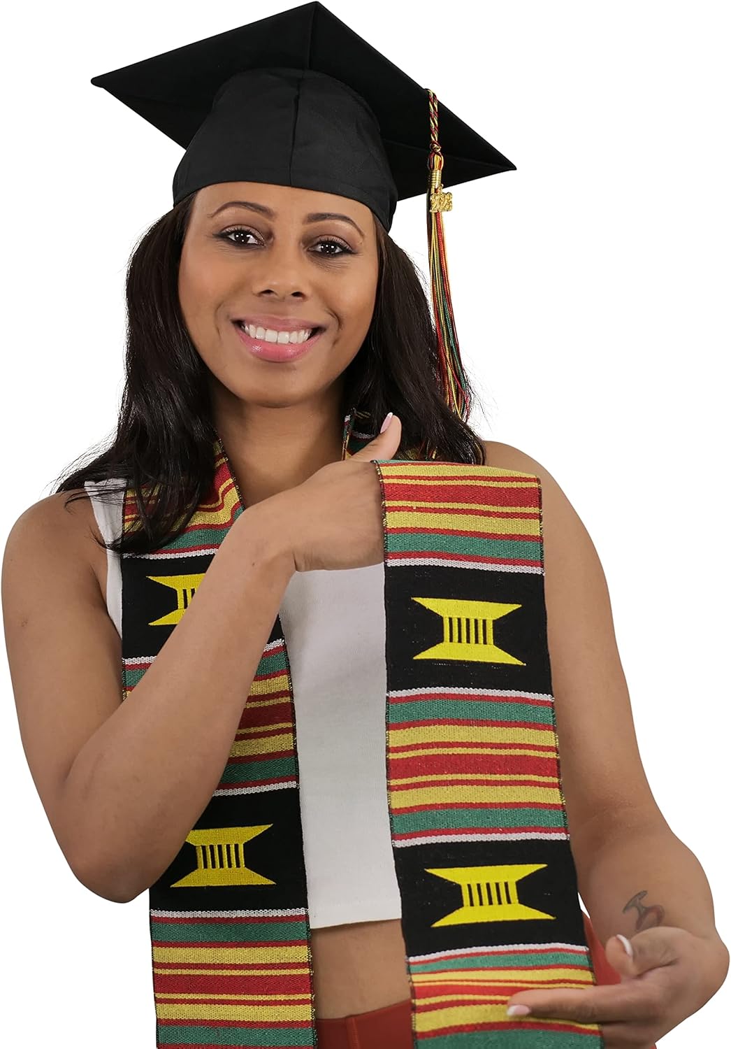 Authentic Kente Graduation Stole for Class of 2026 | Celebrate Your Culture with Traditional African Art Sash Design