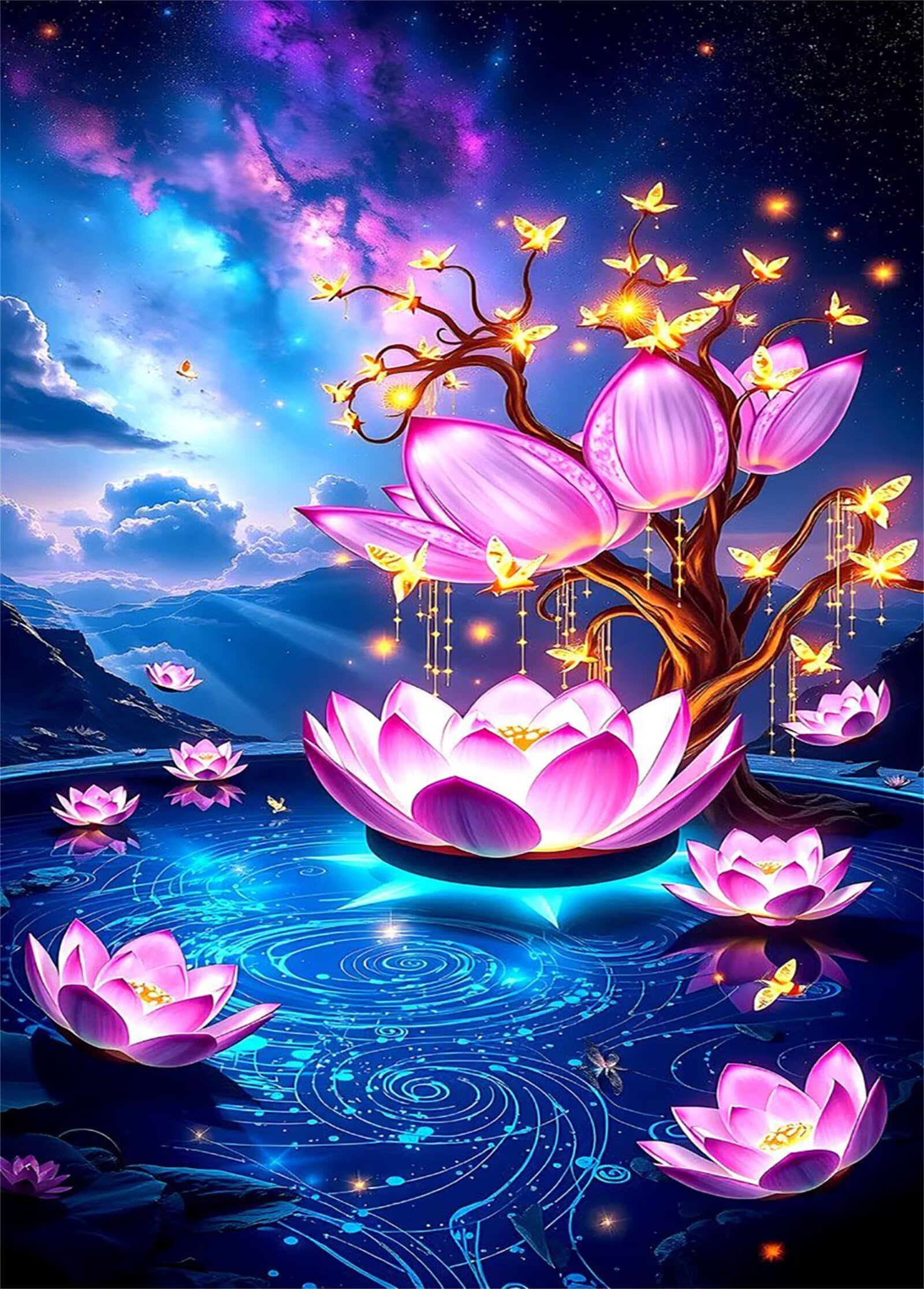 Puzzle 1500 Pezzi,Loto fluorescente sognante Puzzles Adulti,puzzles arte per adulti,Giochi Rilassamento e Intelligence,puzzle per Gioco Familiare Regalo