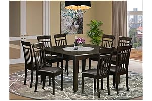 EAST WEST FURNITURE 9 Pc Dining room set-Table and 8 Kitchen Chairs...