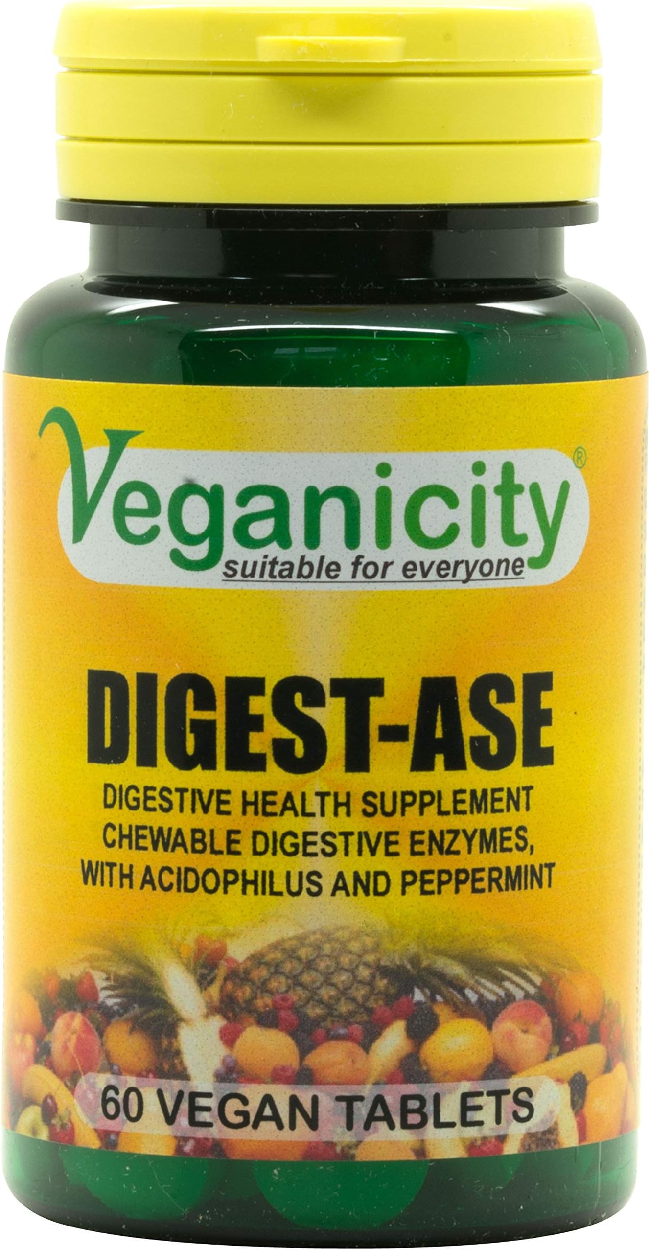 Digest-Ase : Digestive Health Supplement : 60 Tablets, in a Planet-Friendly 99% Recycled Pot