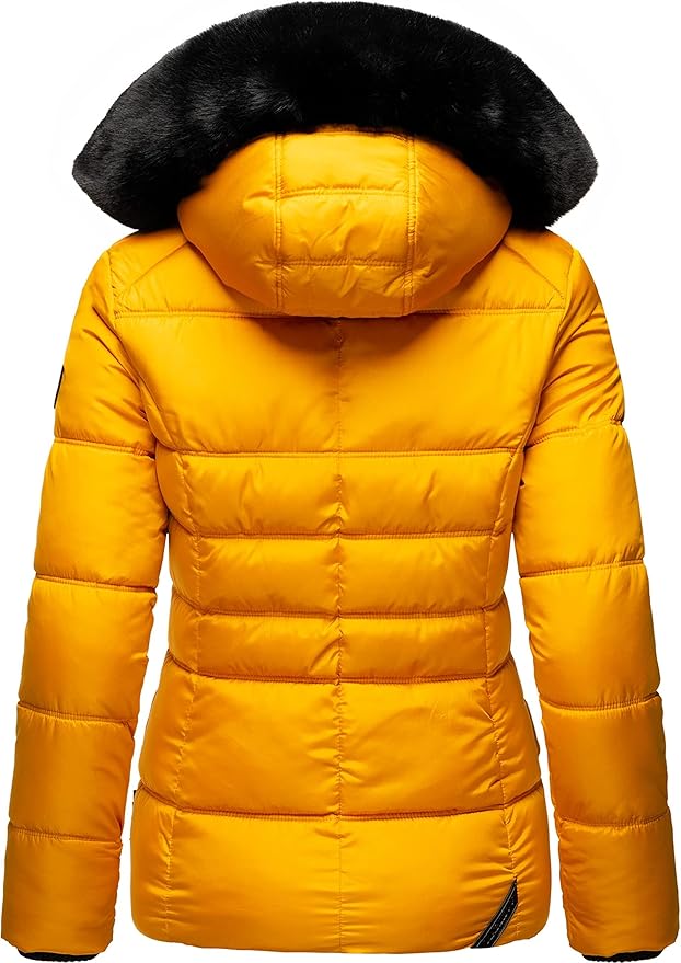 Campera Acolchada Mujer Invierno Capucha Piel Sintética 0310 | Envío Gratis